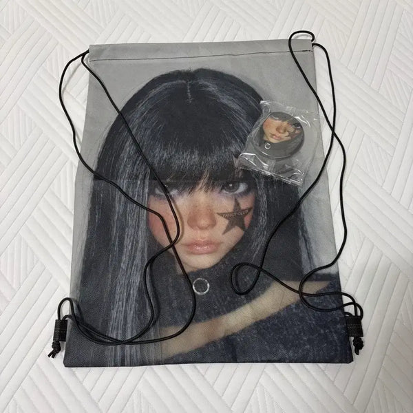 [BUNJANG] Fancy Club Kira Gym Sack Hand Mirror Bundle Set / 팬시클럽 키라 짐색 손거울 일괄