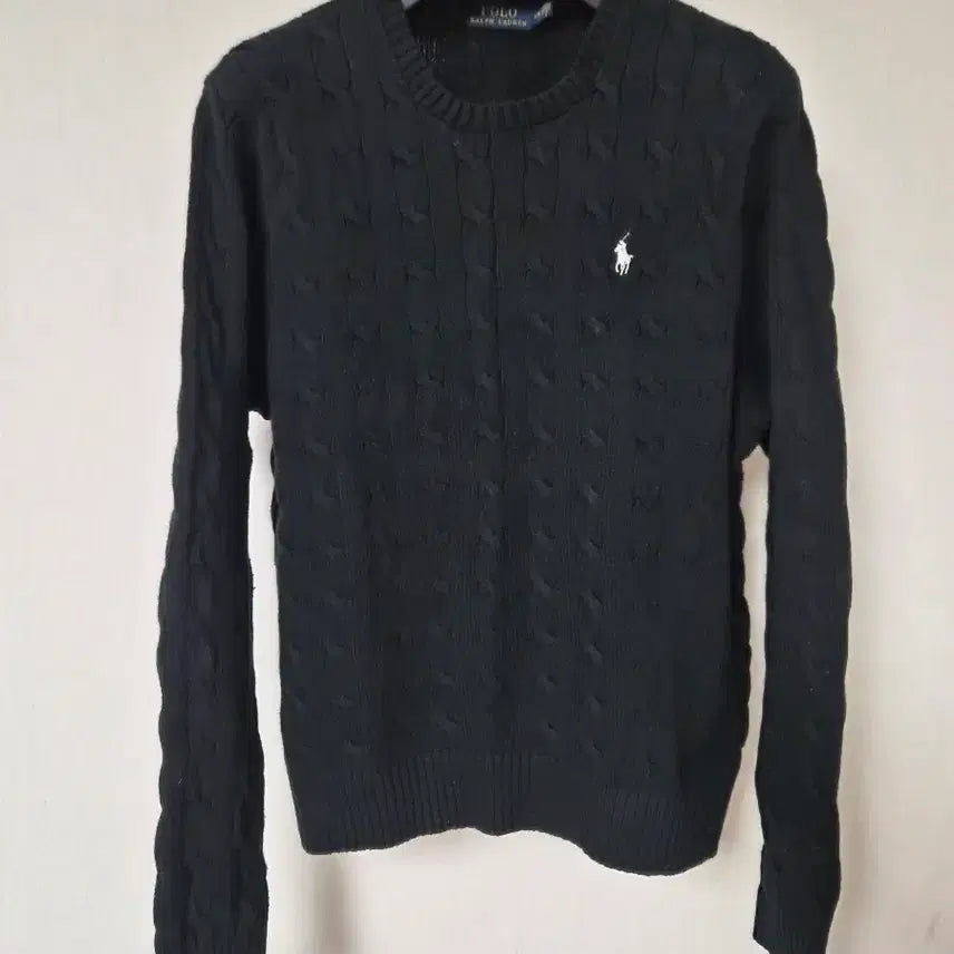 [BUNJANG] Polo Ralph Lauren Cable Knit Black L / 폴로 랄프로렌 케이블 니트 블랙 L
