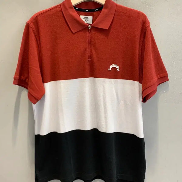 [BUNJANG] WAAC Men's Big Stripe Short Sleeve Polo T-shirt / (새상품) WAAC 왁 골프 남성 티셔츠