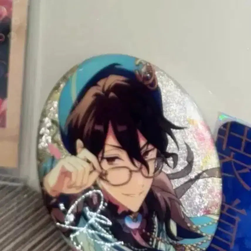 [BUNJANG] Ensemble Stars! Sakuma Rei Glitter Signed Can Badge / 앙상블 스타즈 앙스타 사쿠마 레이 반짝이 싸인 캔뱃지