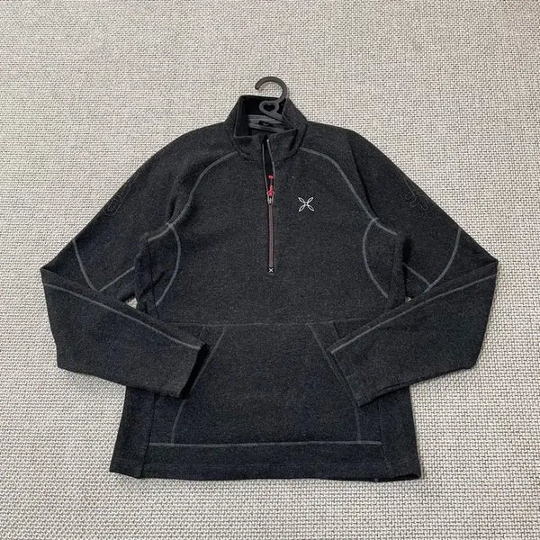 [BUNJANG] Montura Fleece Half-Zip Long-Sleeve T-Shirt / M 몬츄라 기모 반집업 긴팔티셔츠 B.5852