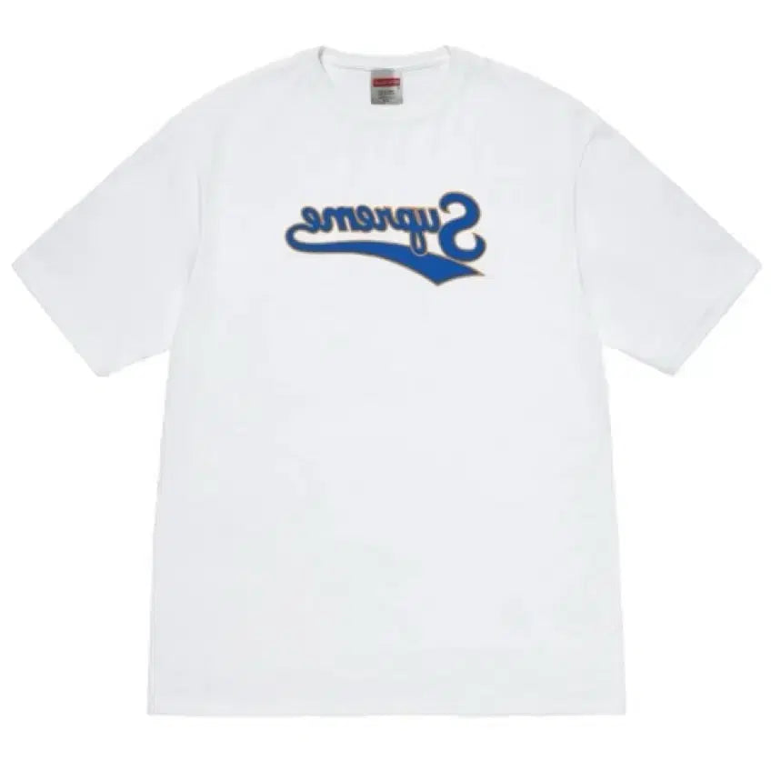 [BUNJANG] Supreme Lettering Short Sleeve T-Shirt White / 슈프림 레터링 반팔 티셔츠 화이트