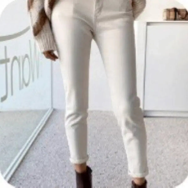 [BUNJANG] Beige Banding Straight Pants / 베이지 밴딩 일자바지