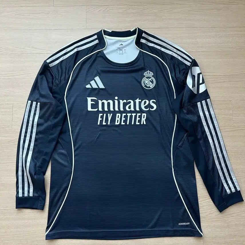 [BUNJANG] Real Madrid 25-26 Away Replica Long Sleeve Jersey - Size L / 레알마드리드 25-26 어웨이 레플리카 긴팔 L사이즈