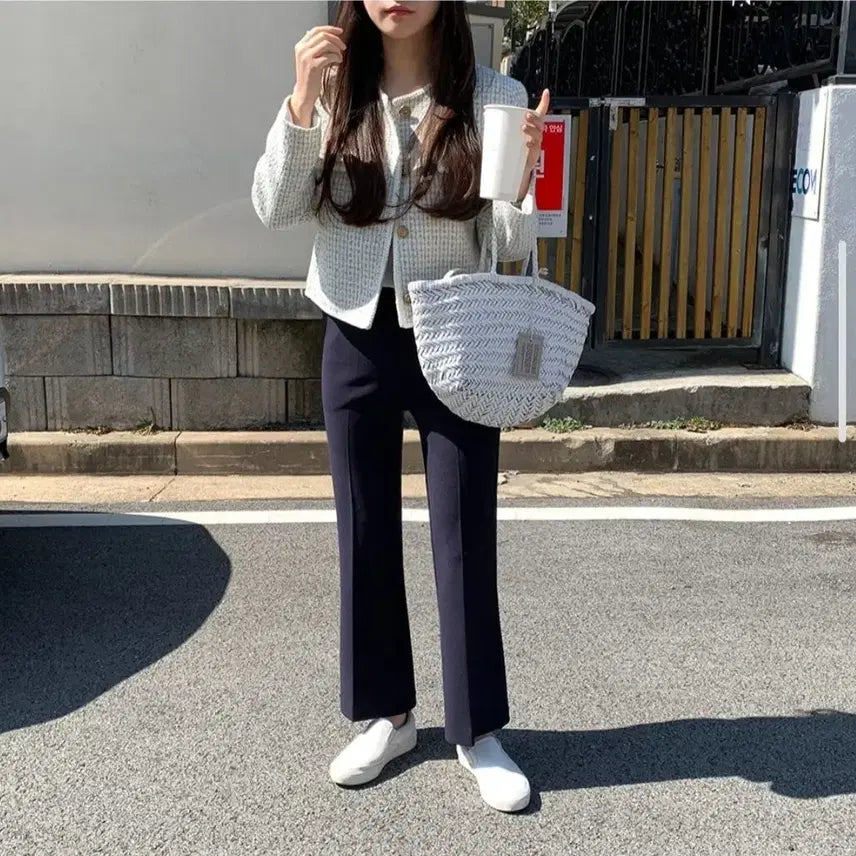 [BUNJANG] Girl's Recipe Wide Fit Basic Version Slacks / 소녀레시피
