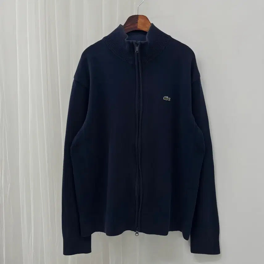 [BUNJANG] Lacoste Two-Way Zipper Knit Zip-Up Navy L / 라코스테 Lacoste 투웨이 지퍼 니트 집업  L
