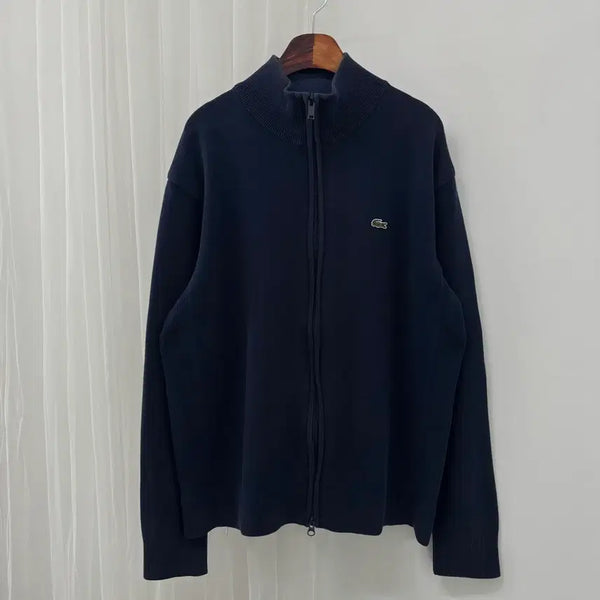 [BUNJANG] Lacoste Two-Way Zipper Knit Zip-Up Navy L / 라코스테 Lacoste 투웨이 지퍼 니트 집업  L