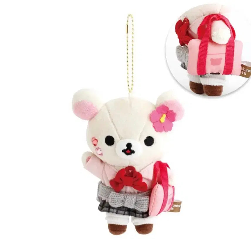 [BUNJANG] Kore Rakko Rilakkuma School Gyaru Mascot Keychain / [현물/최저가] 코리락쿠마 스쿨 갸루 마스코트 키링