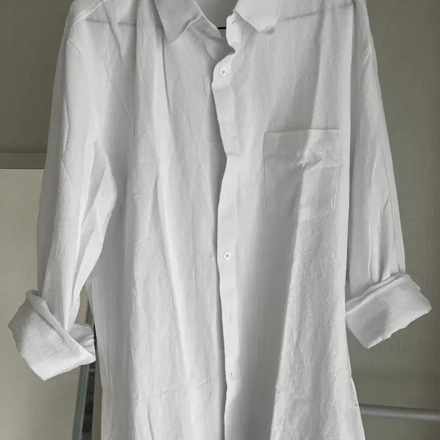 [BUNJANG] Men's Casual White Long Sleeve Shirt / 남자 케주얼 화이트 셔츠 103정도 새제품