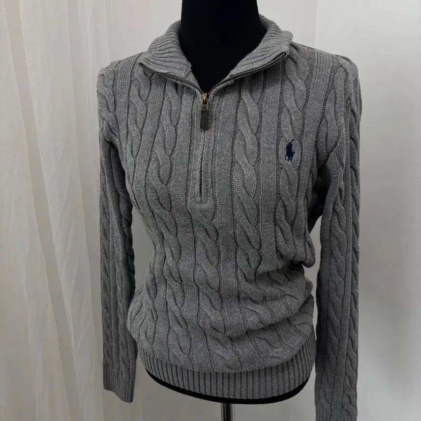 [BUNJANG] Polo Ralph Lauren Women's Cable Knit Zip-Up L / 폴로 랄프로렌Polo Ralph Lauren 케이블 여성 니트집업 L