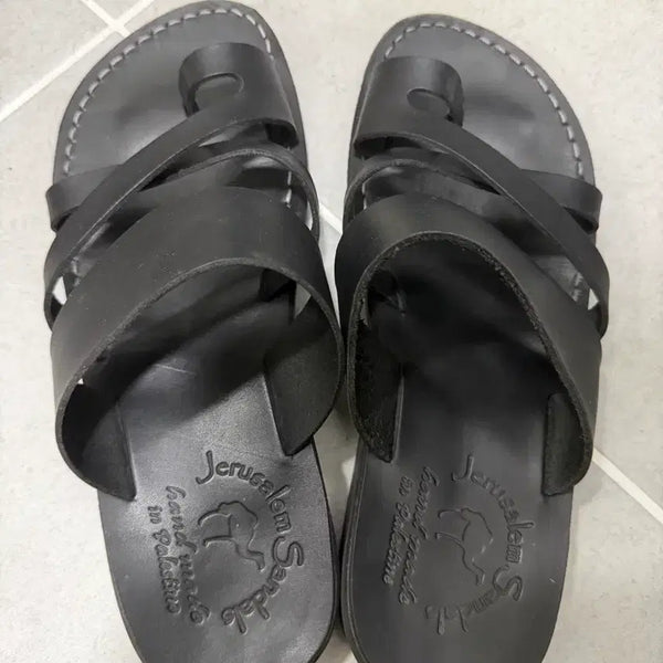 [BUNJANG] Good Shepherd Jerusalem Men's Leather Sandals Black 42 (270) / 예루살렘 굿 셰퍼드 남성 샌들 블랙 42 (270)