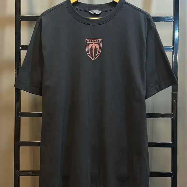 [BUNJANG] VONVAT Black Back Printing Oversized Short Sleeve T-Shirt Black / [사이즈 2] 본밧 블랙 백 프린팅 반팔 티셔츠 블랙 2.5