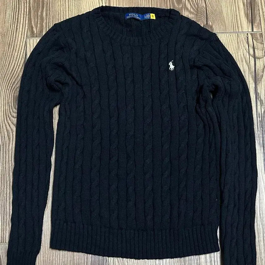 [BUNJANG] Polo Ralph Lauren Cable Knit Sweater Black L / 폴로 랄프로렌 니트 검정