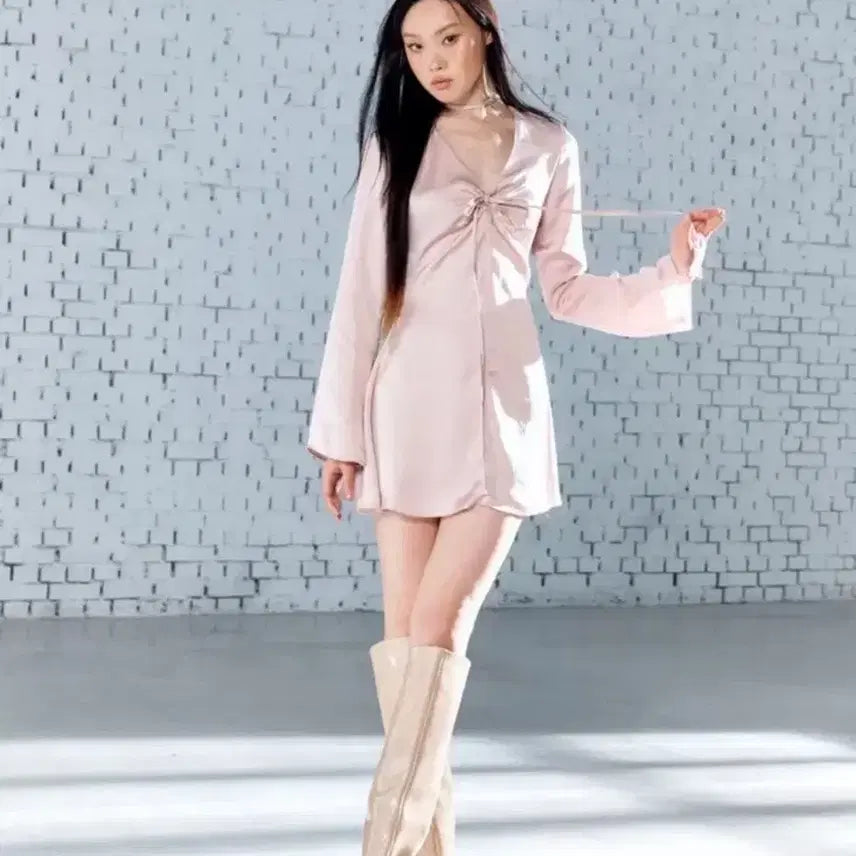 [BUNJANG] Gloxy Satin Dress / 글로니 새틴 원피스