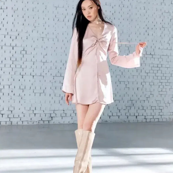 [BUNJANG] Gloxy Satin Dress / 글로니 새틴 원피스