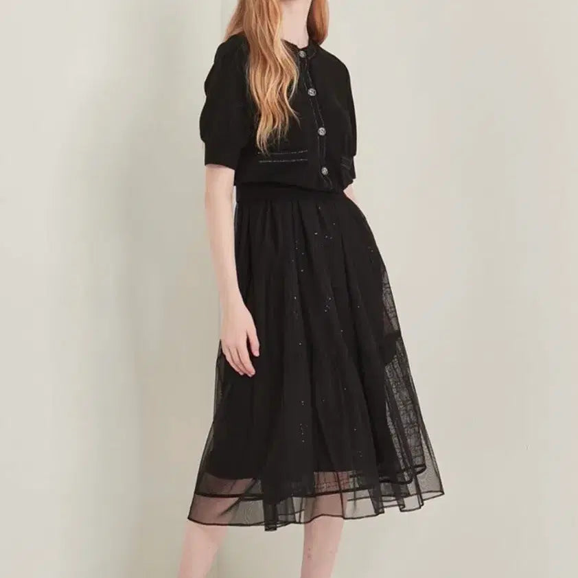 [BUNJANG] SJSJ Layered Tulle Dress / SJSJ 레이어드 튤 원피스 한섬