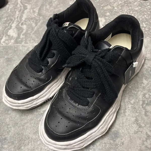 [BUNJANG] Mihara Yasuhiro Wayne Black & White Sneakers Size 41 / 미하라야스히로 웨인 검흰