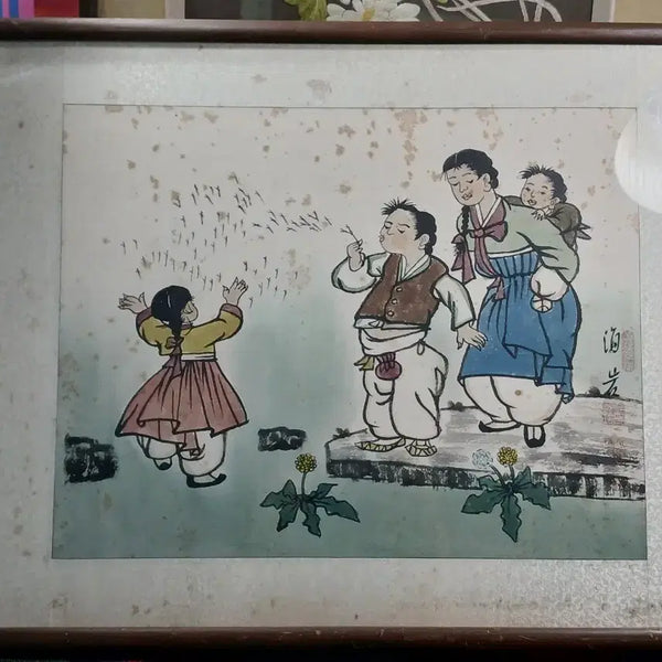 [BUNJANG] Korean Traditional Painting Folding Screen / 한국화 옛날 그림 병풍