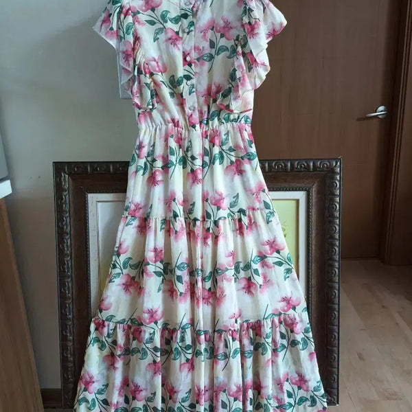 [BUNJANG] FOCUS Chiffon Long Dress / 넘예쁜. FOCUS포커스 쉬폰 롱 원피스