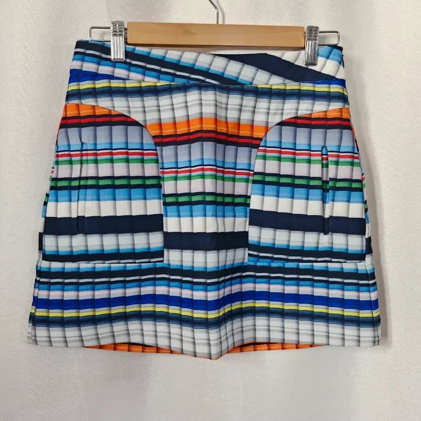 [BUNJANG] Stay With Stripe Pattern Mini Skirt / stay with 스트라이프 패턴 스커트