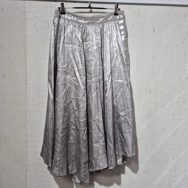 [BUNJANG] Time Postmodern Silver Pleated Skirt / 타임 포스트모던 실버 플리츠 스커트