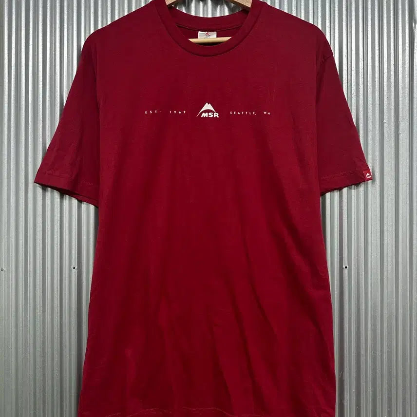 [BUNJANG] MSR Icon Logo Short Sleeve T-Shirt Red Large / [LARGE] MSR 아이콘 로고 반팔 티셔츠 레드 2.5