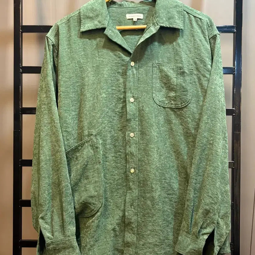 [BUNJANG] Norman Bros. Polyester Long Sleeve Shirt Khaki M / [사이즈 M] 노만브로스 폴리에스터 긴팔 셔츠 카키 2.9