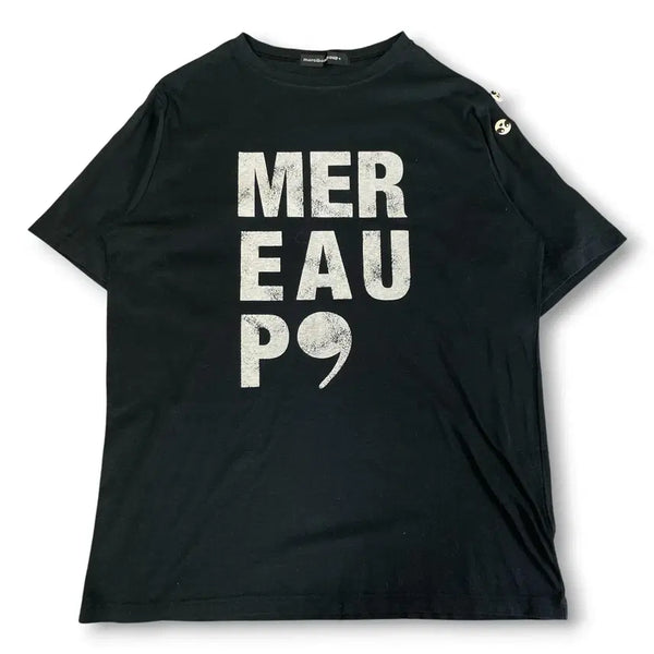 [BUNJANG] Merci Beaucoup Big Logo Button Detail Oversized Short Sleeve T-Shirt M / 메르시보꾸 빅 로고 단추 포인트 오버핏 반팔 M
