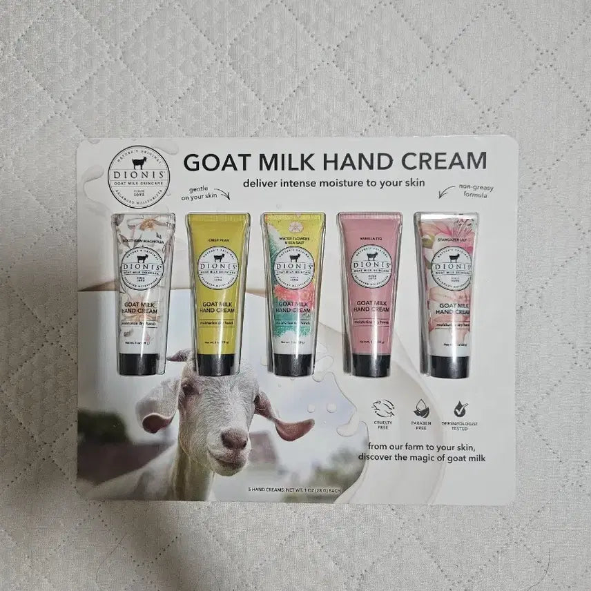 [BUNJANG] Dionysus Goat Milk Hand Cream 5 Types Set / 디오니소스 염소유 핸드크림 5종 세트