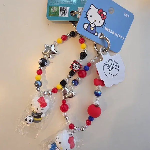 [BUNJANG] Hello Kitty Beaded Charm Phone Strap / 헬로키티 비즈 키링 핸드폰스트랩