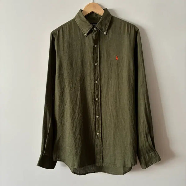 [BUNJANG] Polo Ralph Lauren New Linen Shirt / 폴로 랄프로렌 신형 린넨 셔츠