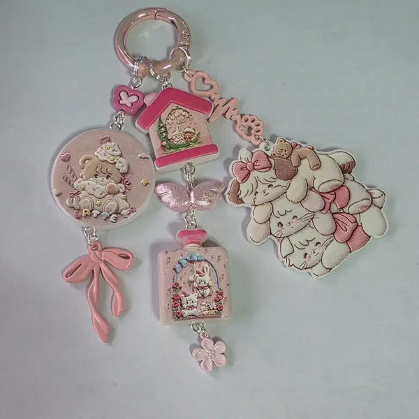 [BUNJANG] Handmade Acrylic & Bead Keychain / 미코 키링