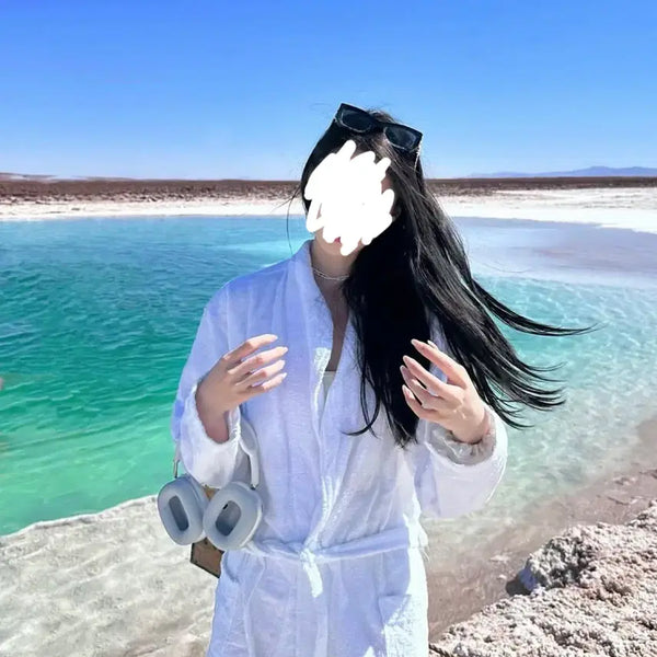 [BUNJANG] White Terry Robe / 화이트 로브 중고 수영복 배스가운 팬티