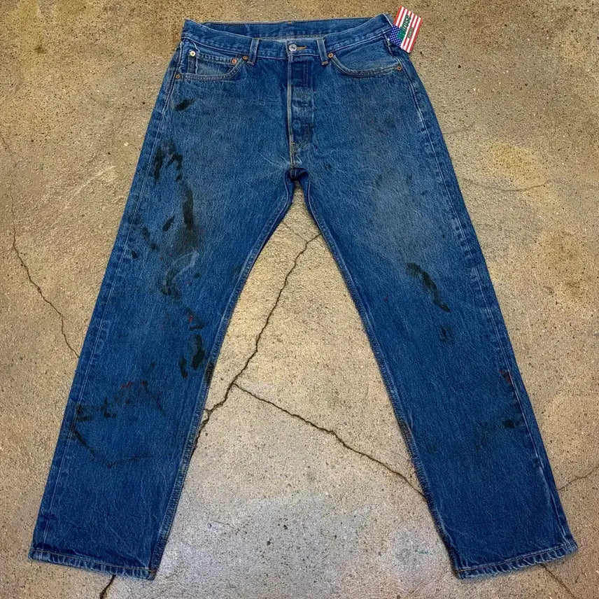 [BUNJANG] Levi's 501 Dirty Wash Denim Jeans / 미국빈티지 리바이스501 더티진 데님팬츠 청바지