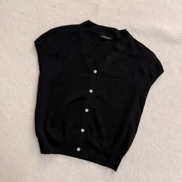 [BUNJANG] Plastic Island V-Neck Knit Cardigan / F 플라스틱아일랜드 브이넥 니트 가디건 0609T1