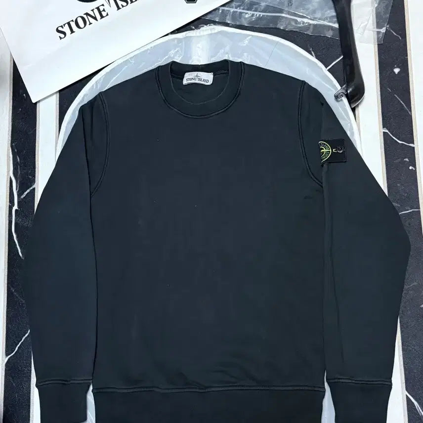 [BUNJANG] Stone Island Sweatshirt Black (Size S) / [A+급/S/SS신형]스톤아일랜드 맨투맨 블랙(90~95)
