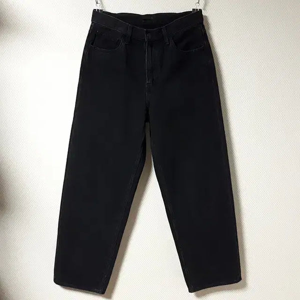 [BUNJANG] Uniqlo Black Wide Fit Jeans (Size 29) / 29/유니클로 블랙 와이드핏 청바지/29-1124