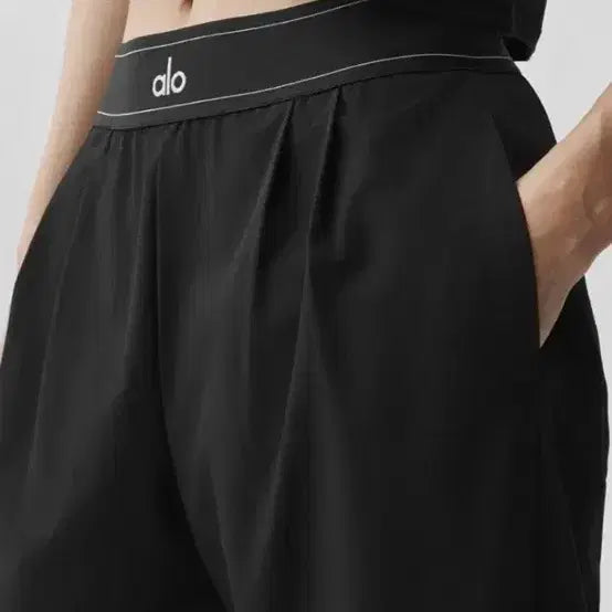 [BUNJANG] ALO Allover Logo Trouser Pants XS Black / 알로 트라우저 팬츠xs