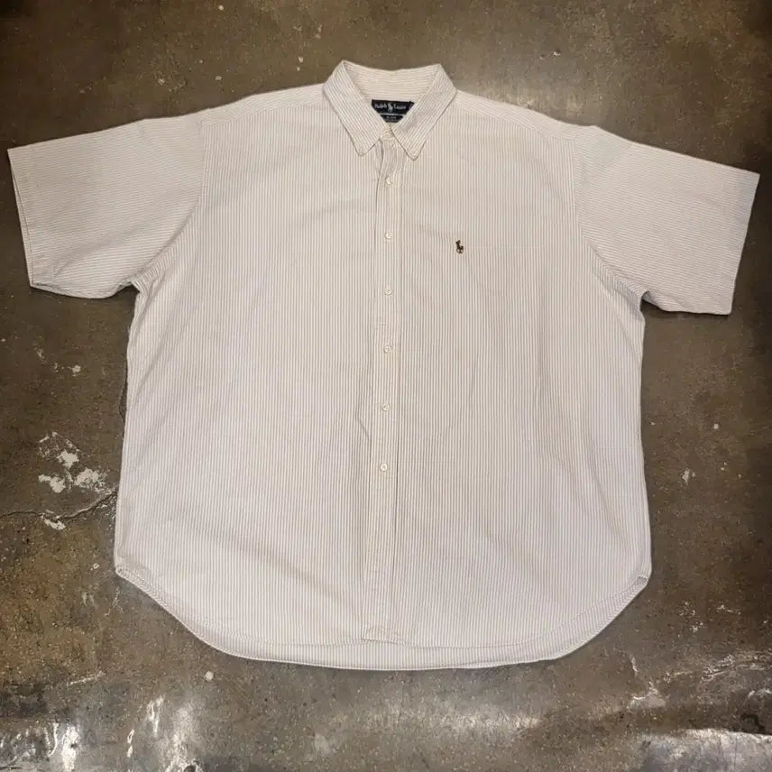 [BUNJANG] Polo Ralph Lauren Striped Short Sleeve Shirt / 미국빈티지 폴로 랄프로렌 스트라이프 반팔 셔츠