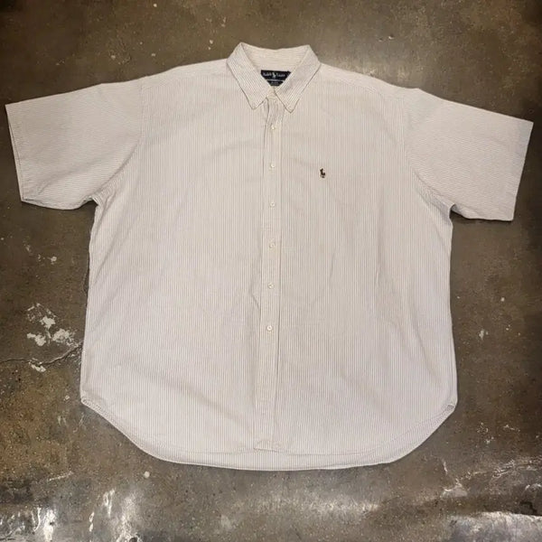 [BUNJANG] Polo Ralph Lauren Striped Short Sleeve Shirt / 미국빈티지 폴로 랄프로렌 스트라이프 반팔 셔츠