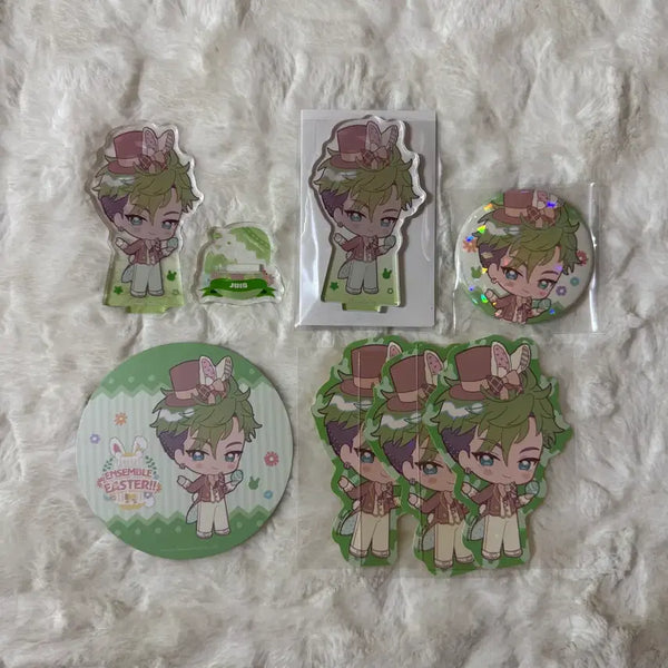 [BUNJANG] Ensemble Stars! Melody Chorus Ko-jika Juis Easter Rabbit Acrylic Stand, Can Badge, Coaster, Sticker Set / 앙스타 멜로디어스 코지카 쥬이스 애니메이트 콜라보 카페 이스터 토끼 아크릴스탠드 캔뱃지 코스터 스티커 앙상블스타즈 멜로우디어스 멜디