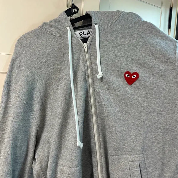[BUNJANG] Comme des Garçons Grey Zip-Up Hoodie XL (New) / [새상품/미착용] 꼼데가르송 그레이 후드집업 xl