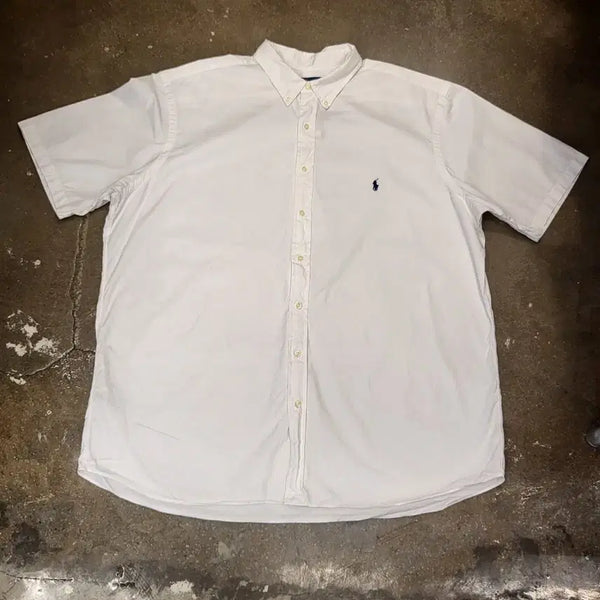 [BUNJANG] Polo Ralph Lauren Short Sleeve Shirt White 2XL / 미국빈티지 폴로 랄프로렌 반팔 셔츠 화이트