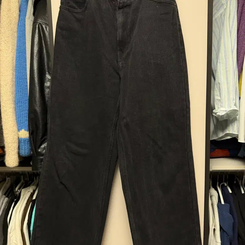 [BUNJANG] Recto Low Rise Black Denim Pants / 렉토 로우라이즈 팬츠