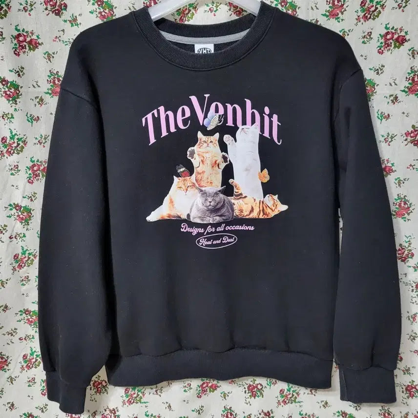 [BUNJANG] Benhit Butterfly Cat Graphic Sweatshirt Unisex / 벤힛 나비고양이 맨투맨 남여공용 상태좋음 깨끗