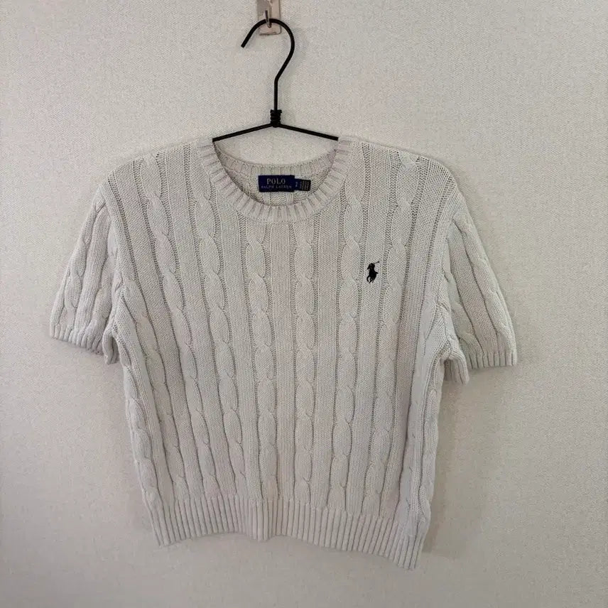 [BUNJANG] Polo Crop Short Sleeve Knit / 폴로 (polo) 크롭 반팔 니트