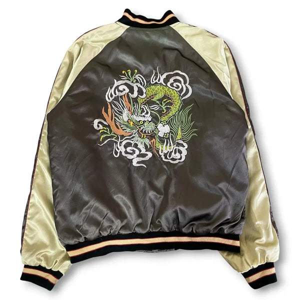 [BUNJANG] JPN Jake Sukajan Embroidered Quilting Jumper L / JPN 제이크 용호상박 자수 퀄팅 스카잔 점퍼 L