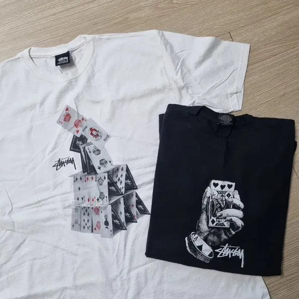 [BUNJANG] Stussy Card Short Sleeve T-Shirt / 스투시 카드 반팔