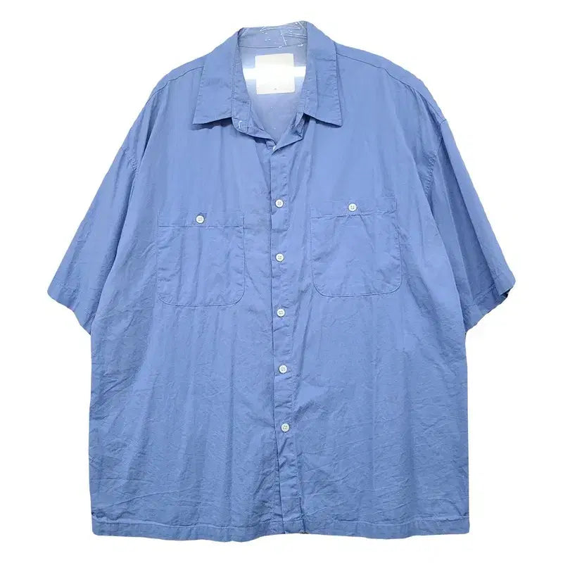 [BUNJANG] ZERROVA Light Blue Short Sleeve Shirt - Size M / 제로바 라이트 블루 반팔 셔츠 M