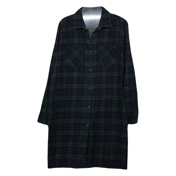 [BUNJANG] Uniqlo Check Navy Dress M / 유니클로 체크 네이비 원피스 M